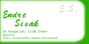 endre sisak business card